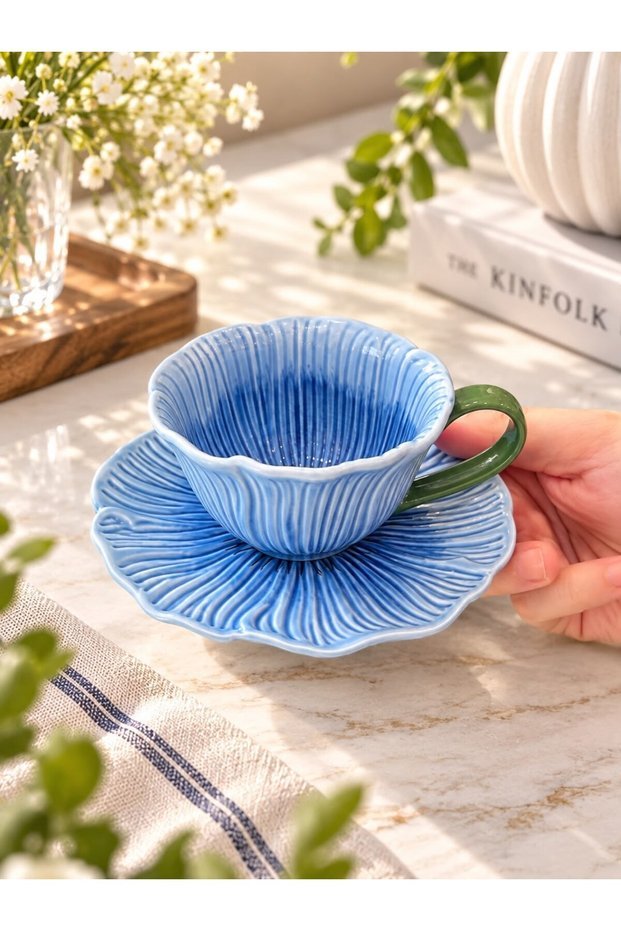 Onedekor 2 Kişilik Petal Kahve Fincanı Seti - GalaturQa