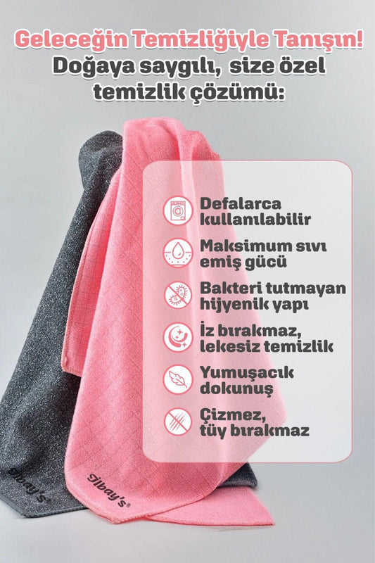 İlbay's 2'li Mikrofiber Zor Kir Bezi 40x40 cm - GalaturQa