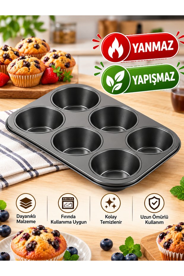 Lalezar Muffin Kalıbı (6'lı / 12'li)