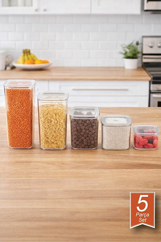 Sude Kare Saklama Kabı 5'li Set - GalaturQa