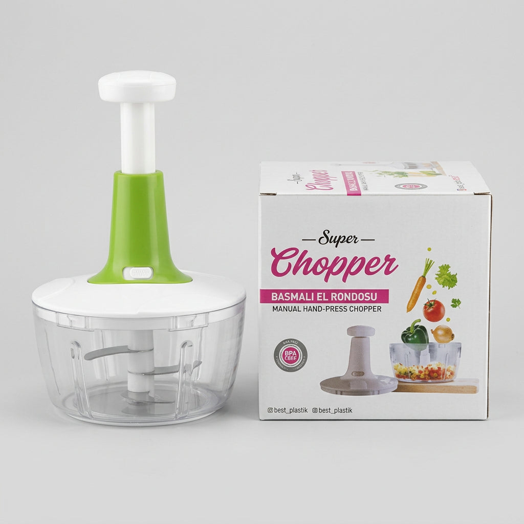 Süper Chopper 3 Bıcağlı Çelik Basımlı El Rondosu