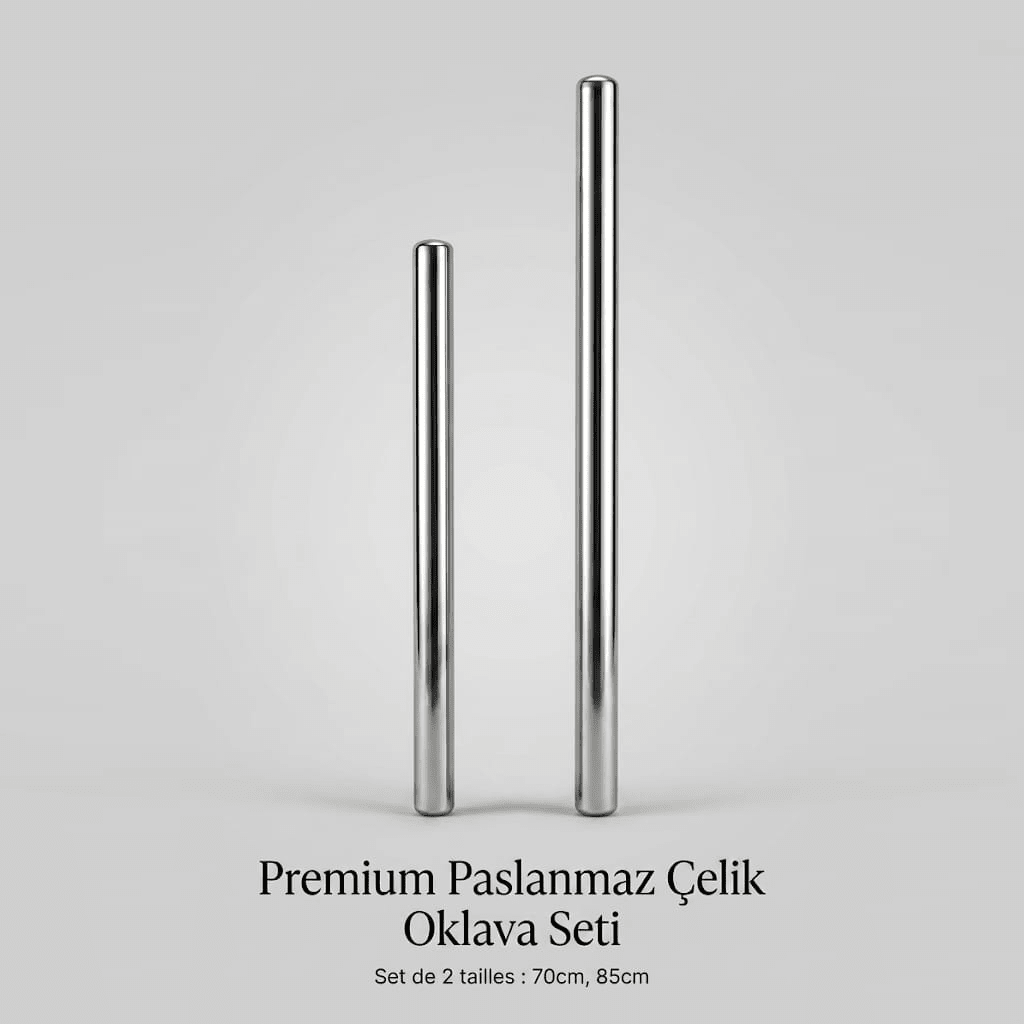 2'li Paslanmaz Çelik Oklava Seti - GalaturQa