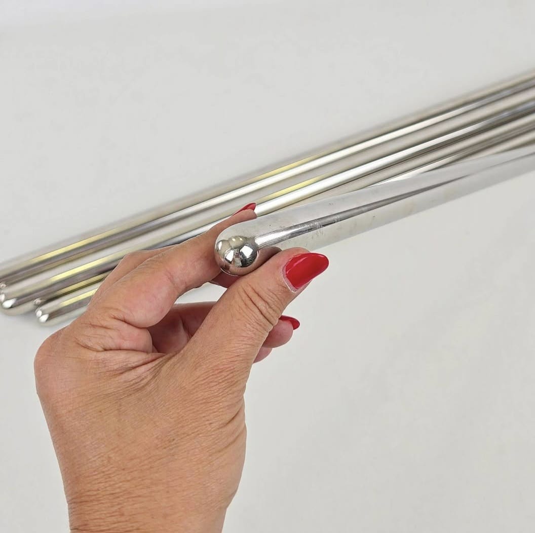 3'lü Paslanmaz Çelik Oklava Seti / 60, 70, 85 cm - GalaturQa