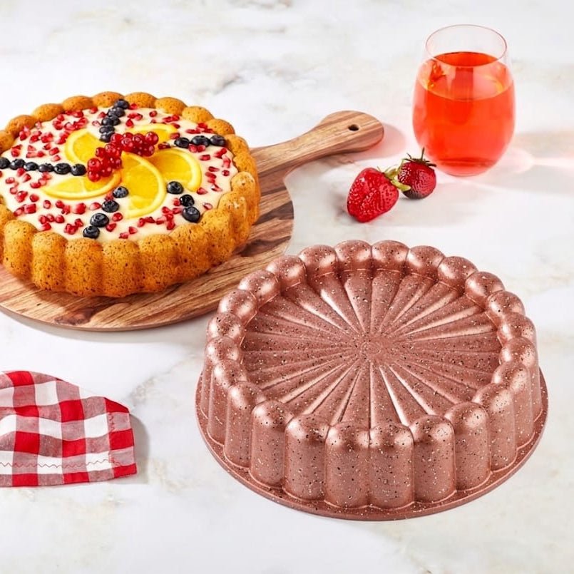 Elif Döküm Gri Kek Kalıbı - 26Cm - GalaturQa