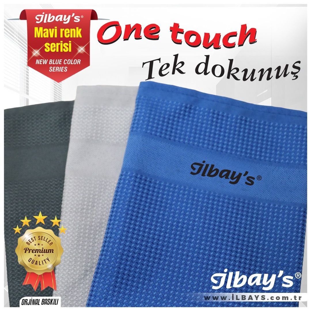 İlbay's 3'lü Mikrofiber Temizlik Bezi 40x60 cm (Mavi Renkler)