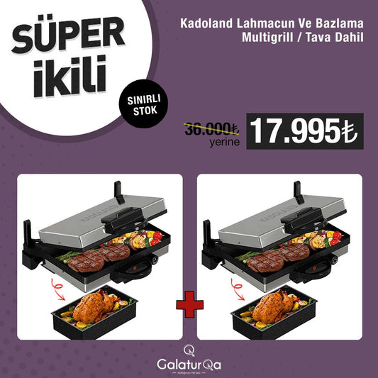 2x Kadoland Lahmacun Ve Bazlama Makinesi / Tava Dahil Teslimat 1 hafta - GalaturQa