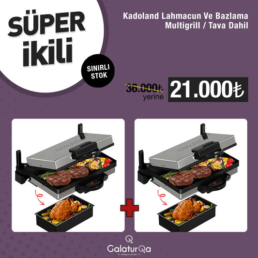 2x Kadoland Lahmacun Ve Bazlama Makinesi / Tava Dahil
