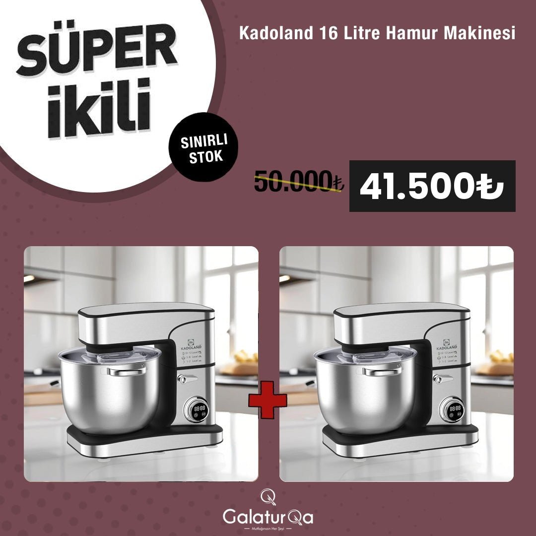 2x Kadoland 16 Litre Hamur Makinesi - GalaturQa